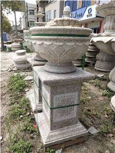 Garden Granite Stone Relief Flower Planters Pots