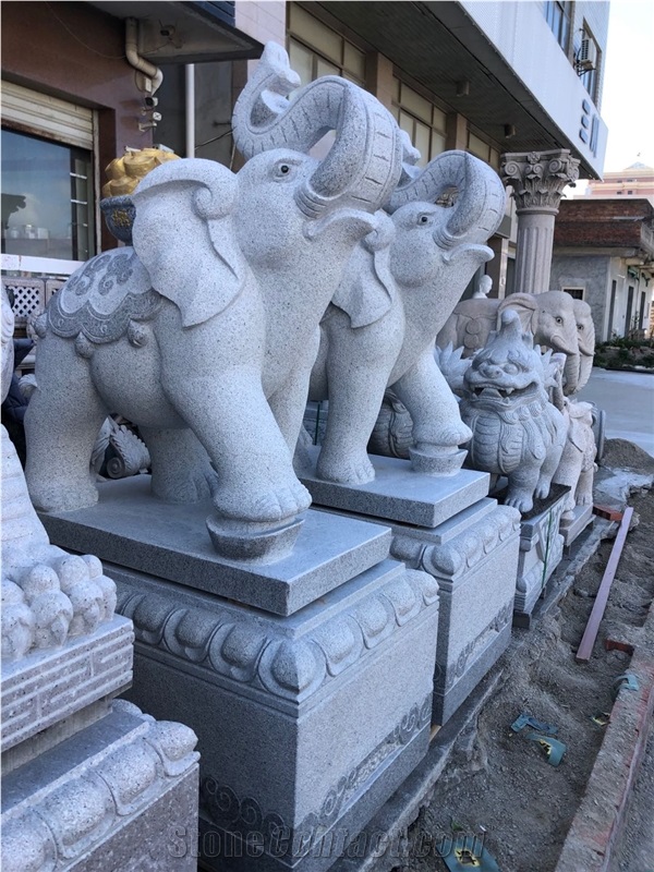 Golden Amass Fortunes Stone Decor Carving Statues