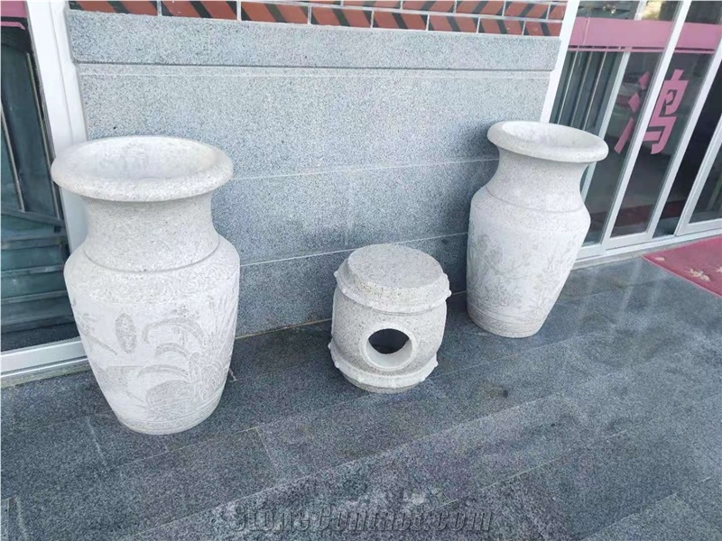 Granite Flower Pots Garden Planters Landscape Vase