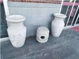 Granite Flower Pots Garden Planters Landscape Vase