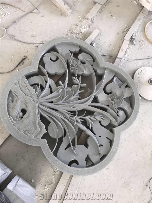 Stone Window Carving Stone Wall Relieve Decoration