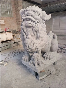 Street Natural Stone Lion Sculpture Outside Statue