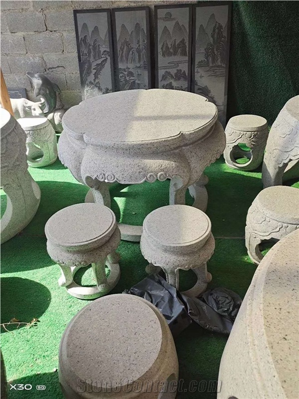 Street Stone Furniture Round Antique Table Sets