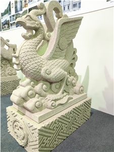 Suzaku White Stone Garden Stone Carving Statues