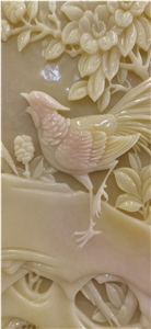 White Onyx Wall Relief Decorations Ornament Paving