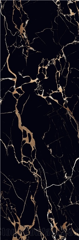 Artificial Black Polished Porcelain Slab