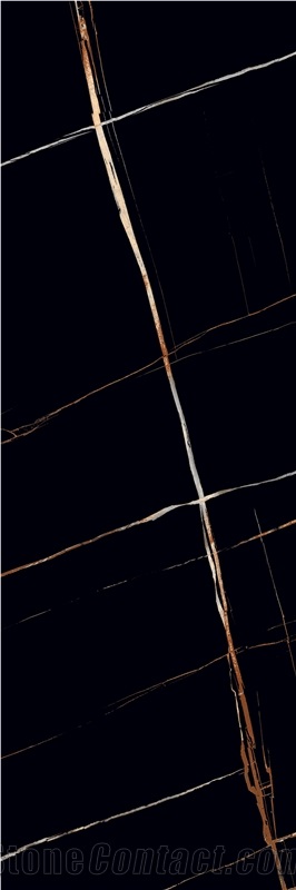 Artificial Black Polished Porcelain Slab
