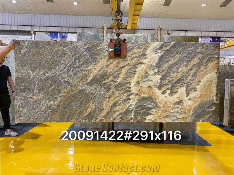 Mexico Onice Grigio Onyx Grey Cross Cut Cloudy