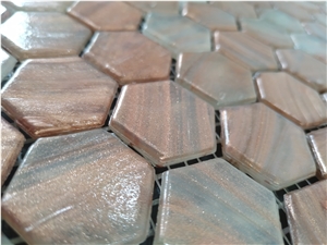 Beige Color Glass Mosaic for Kitchen Wall Tile