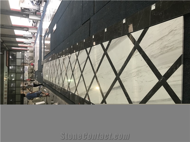 Beige Marble Stone Floor Waterjet Medallion Tiles