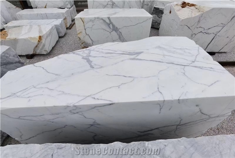 Calacatta White Marble Block