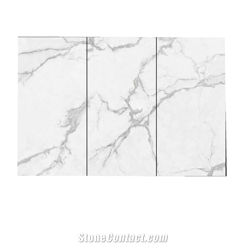 Cheap White Calacatta Quartz Slab Artificial Stone