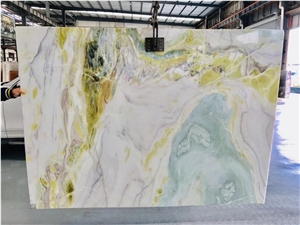 Dreaming Green Marble Vanity Top with Sink