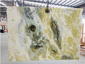 Dreaming Green Marble Vanity Top with Sink