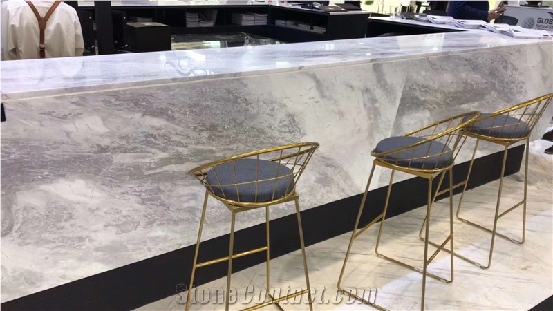 Elba Blue Marble Bar Top