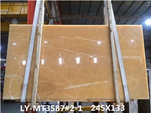 Golden Yellow Onyx Stone for Walling Tile
