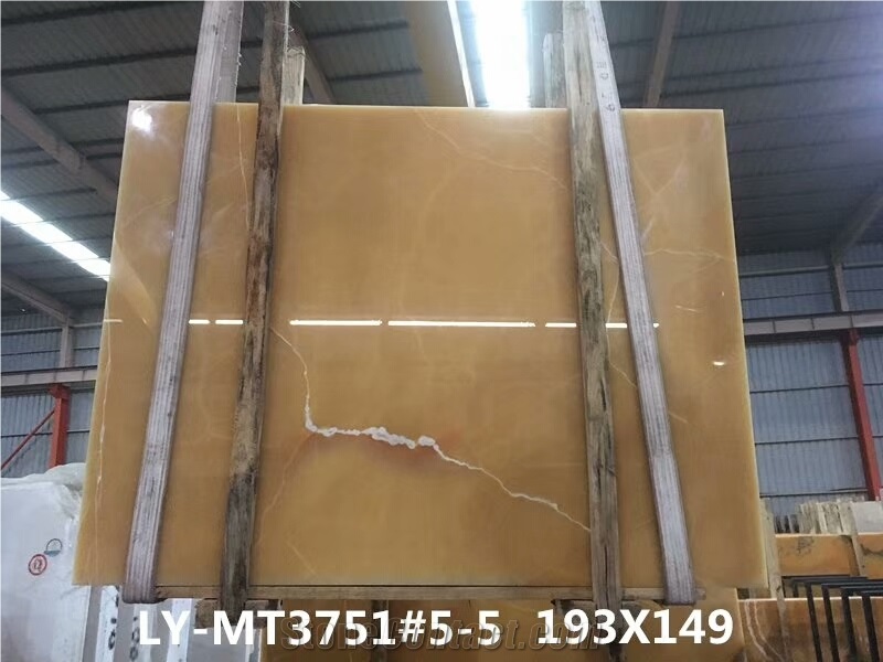 Golden Yellow Onyx Stone for Walling Tile