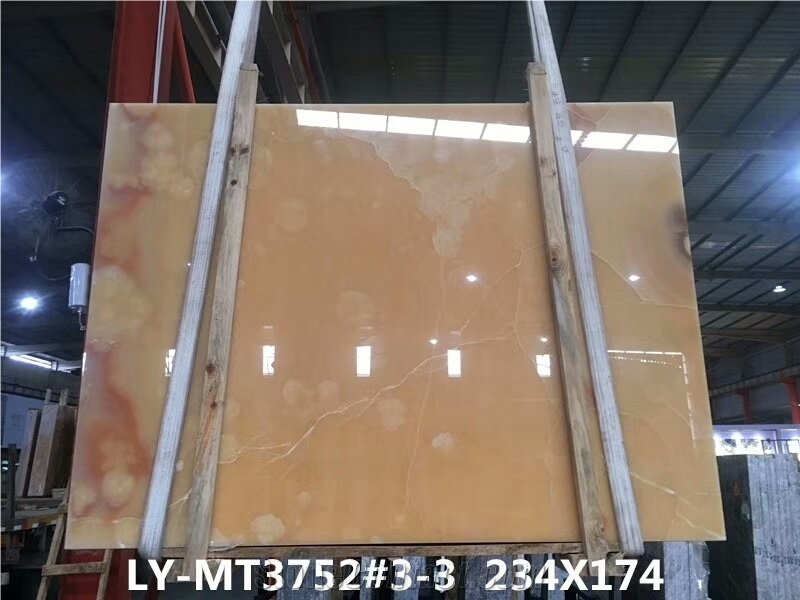 Golden Yellow Onyx Stone for Walling Tile