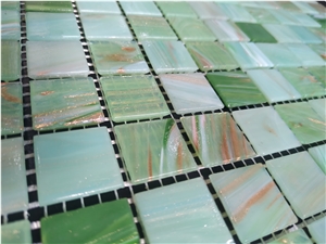 Green Glass Mosaic for Pool Covering