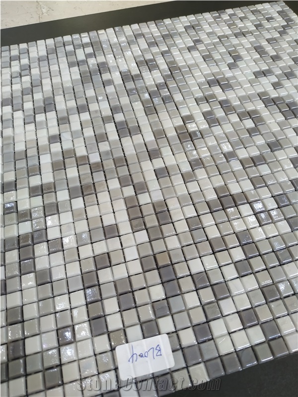 Grey Color Glass Mosaic Tiles for Pools