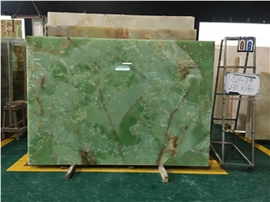 Iran Jade Green Onyx Slab for Floor Tiles