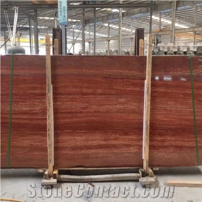 Kalzard Red Travertine Slab for Project