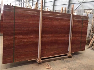 Kalzard Red Travertine Slab for Project