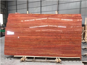 Kalzard Red Travertine Slab for Project