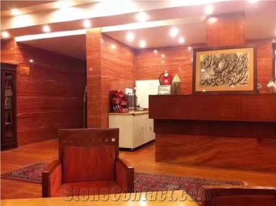Kalzard Red Travertine Slab for Project