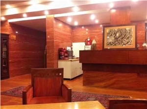 Kalzard Red Travertine Slab for Project
