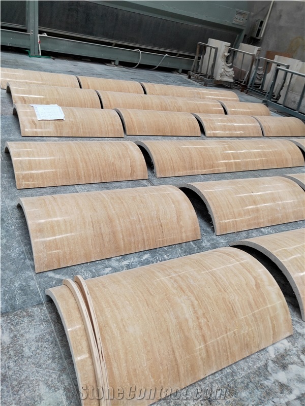 Light Beige Travetine for Natural Stone Columns