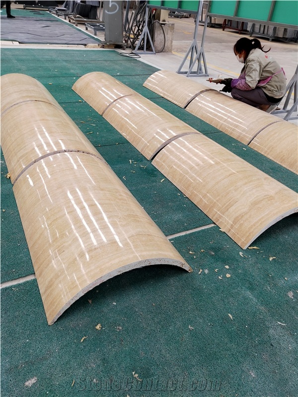 Light Beige Travetine for Natural Stone Columns