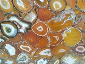 Multicolor Semiprecious Stone for Tabletops