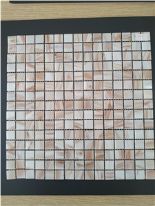 Orange Color Kitchen Glass Mosaic Tiles