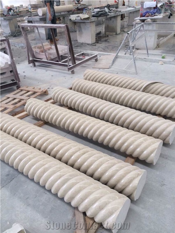 Ottoman Beige Marble Natural Stone Columns