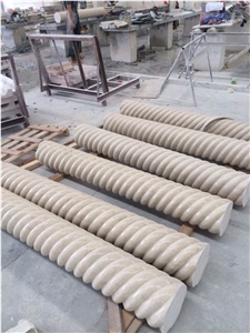 Ottoman Beige Marble Natural Stone Columns
