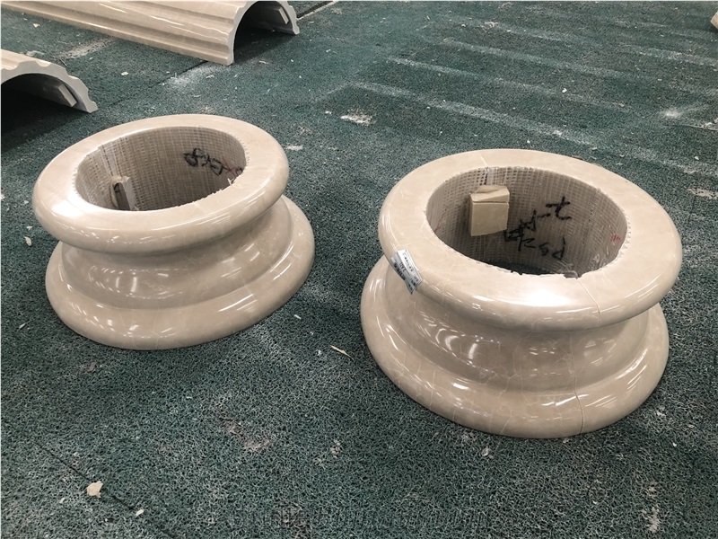 Ottoman Beige Marble Natural Stone Columns