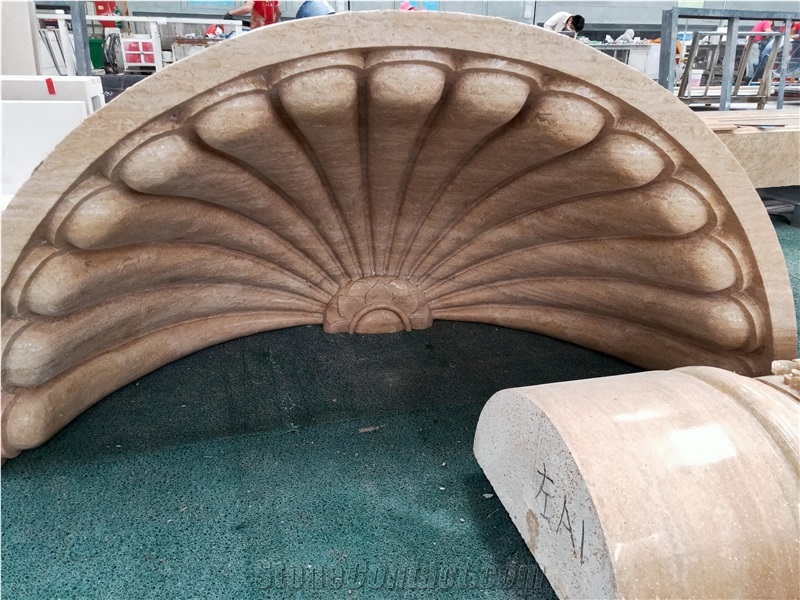 Ottoman Beige Marble Natural Stone Columns