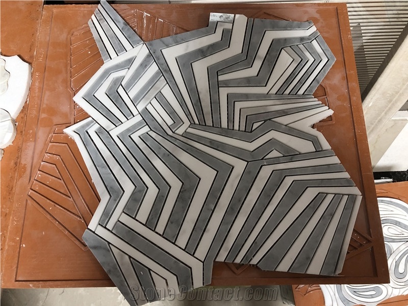 Pearl Shell Mosaic with Glass Tiles