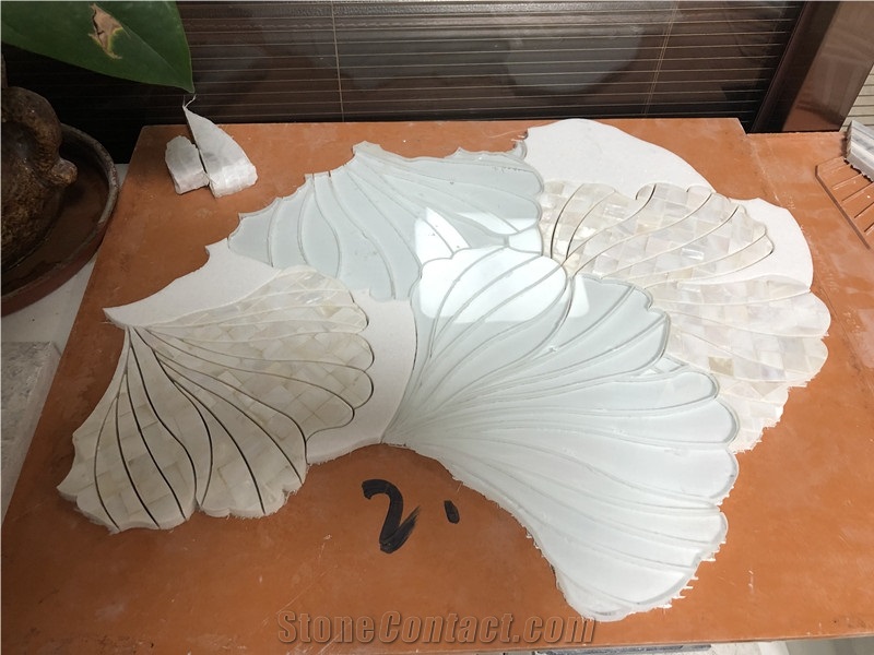 Pearl Shell Mosaic with Glass Tiles