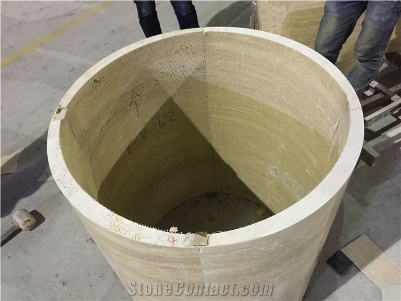 Portugal Beige Limestone Natural Stone Columns