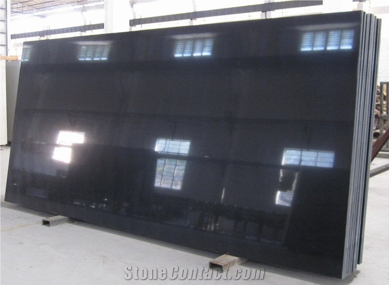 Pure Black Artificial Quartz Stone for Wall