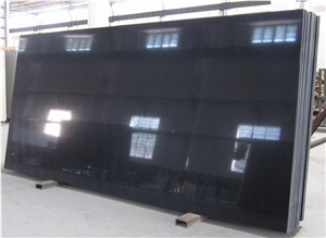 Pure Black Artificial Quartz Stone for Wall