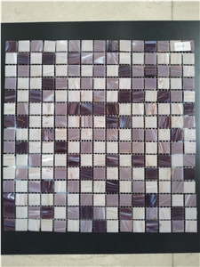 Purple Color Glass Mosaic Tiles for Pool