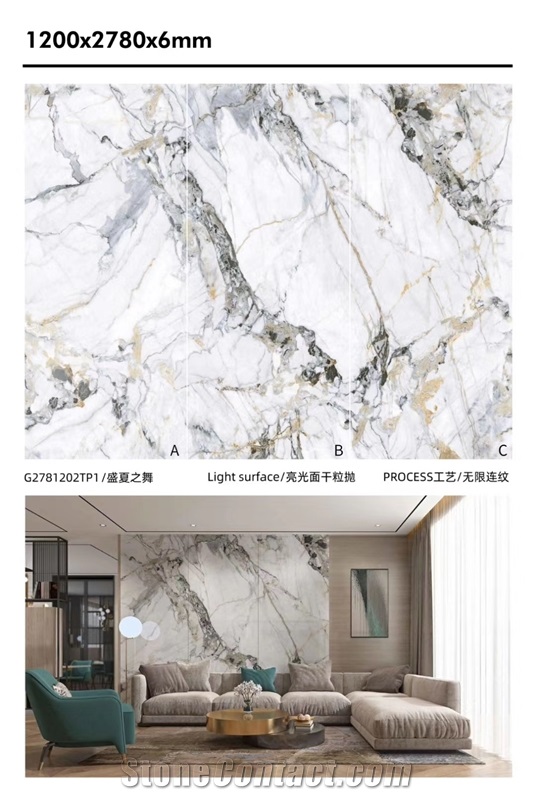 Rock Slab Artificial Marble Slab for Floor Tiles