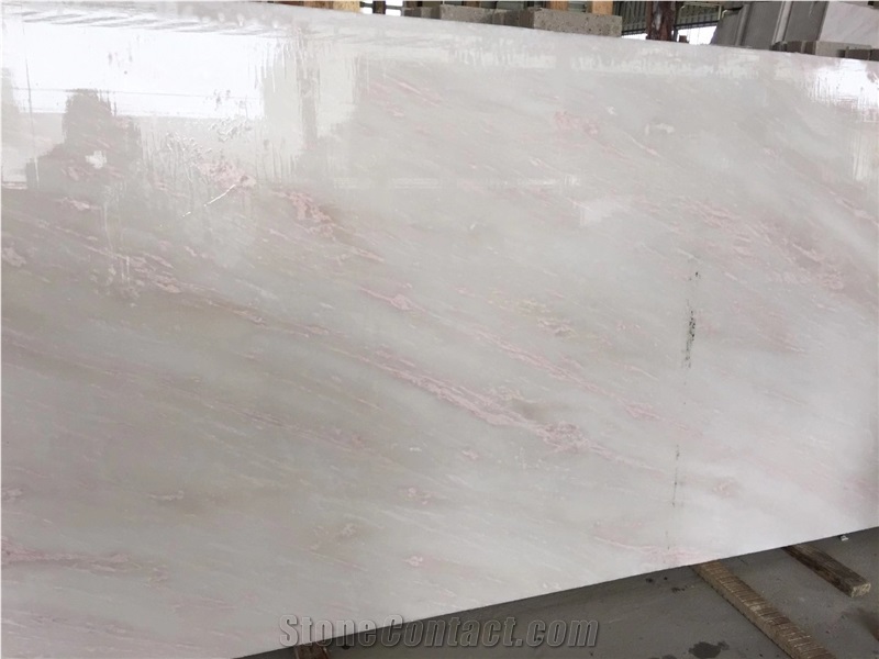 Rose Ice Jade Marble Slab for Wall Covering