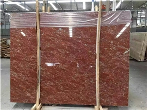 Rose Red Marble Slab for Floor Tile