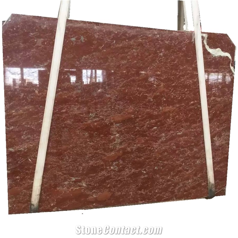 Rose Red Marble Slab for Floor Tile