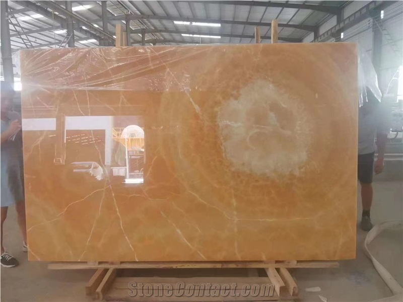 Royal Orange Onyx Slab for Project