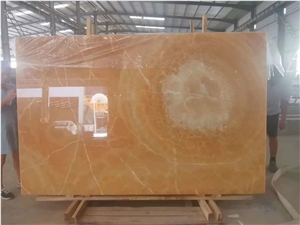 Royal Orange Onyx Slab for Project